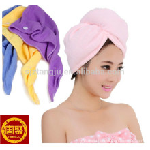 High absorbent microfiber hair drying turban towel for sale